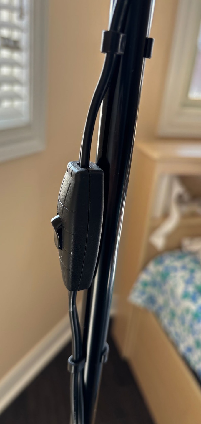 Black Floor Lamp with White Shade - photo 3