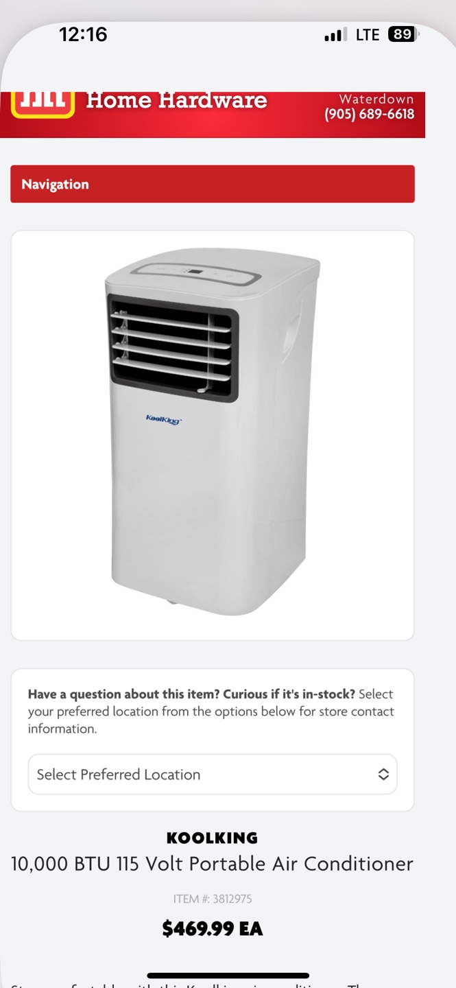 3 in 1 Air Conditioner, Fan, Dehumidifier! Like-New!