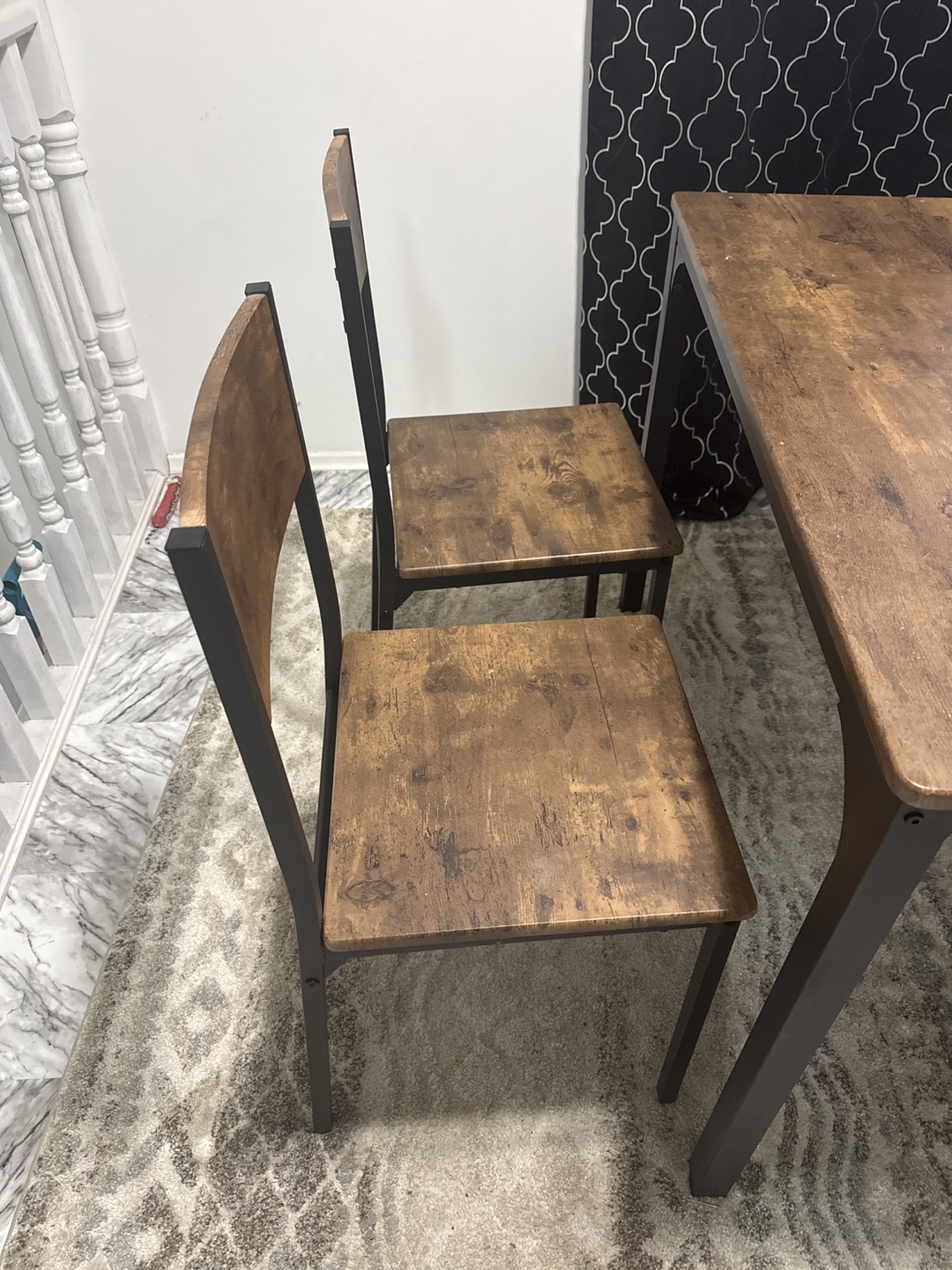 SogesHome 3-Piece Dining Set - Vintage Walnut - photo 2