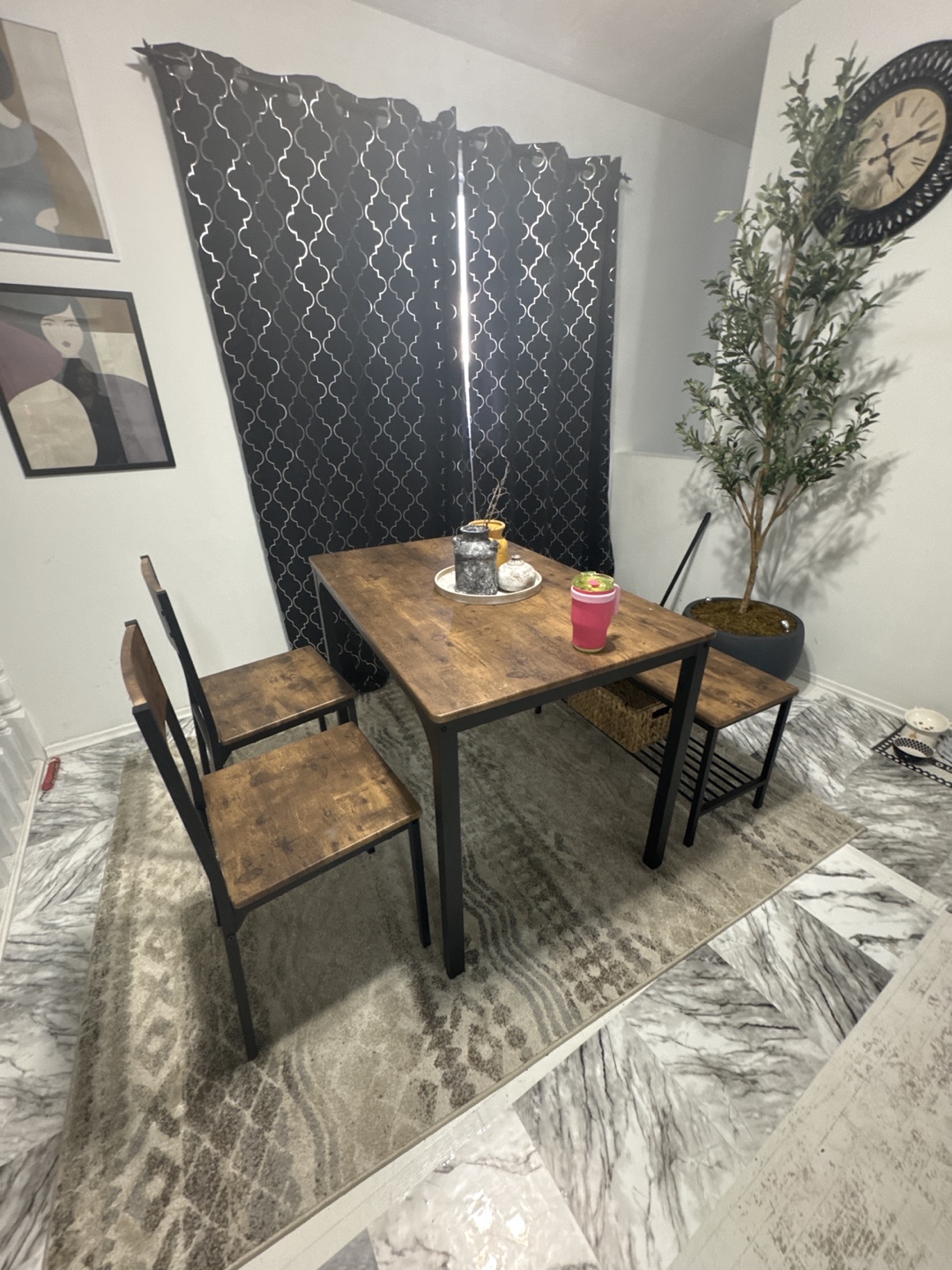 SogesHome 3-Piece Dining Set - Vintage Walnut