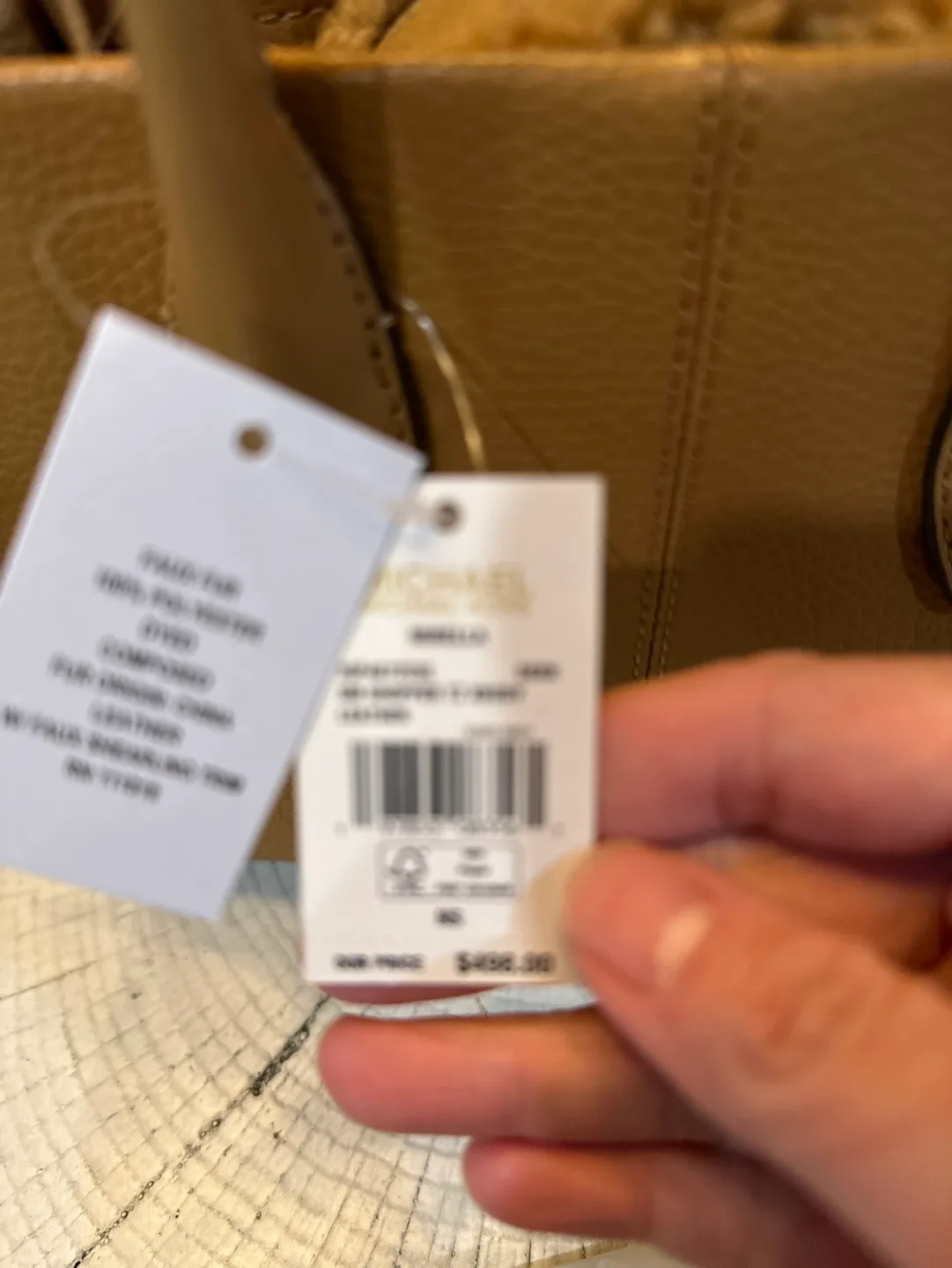 Authentic NWT Michael Kors Tan Leather Tote Bag image indicator(6)