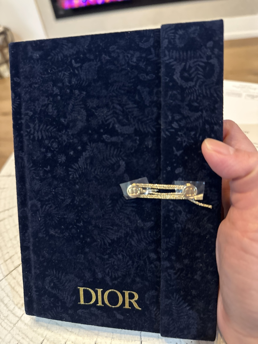Novelty Dior Notebook Navy Blue Velvet - photo 2