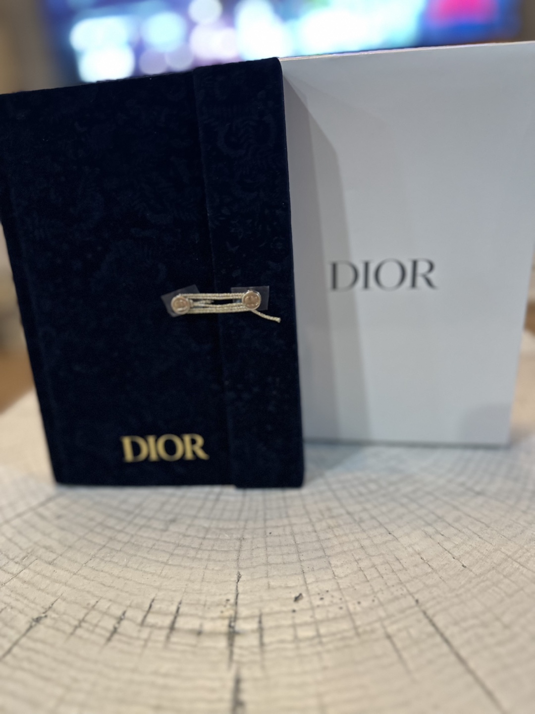 Novelty Dior Notebook Navy Blue Velvet