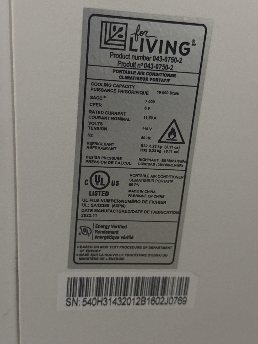 Portable Air Conditioner with Exhaust Hose - photo 3