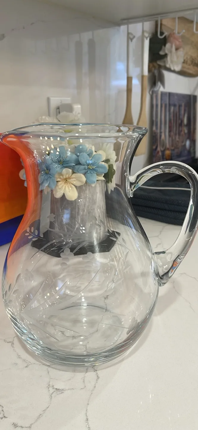 Etched Glass Pitcher thumbnail