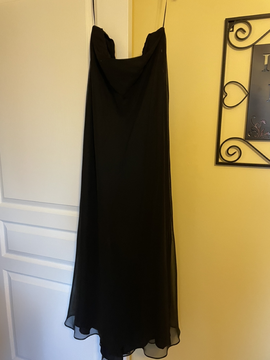 Black chiffon  long skirt