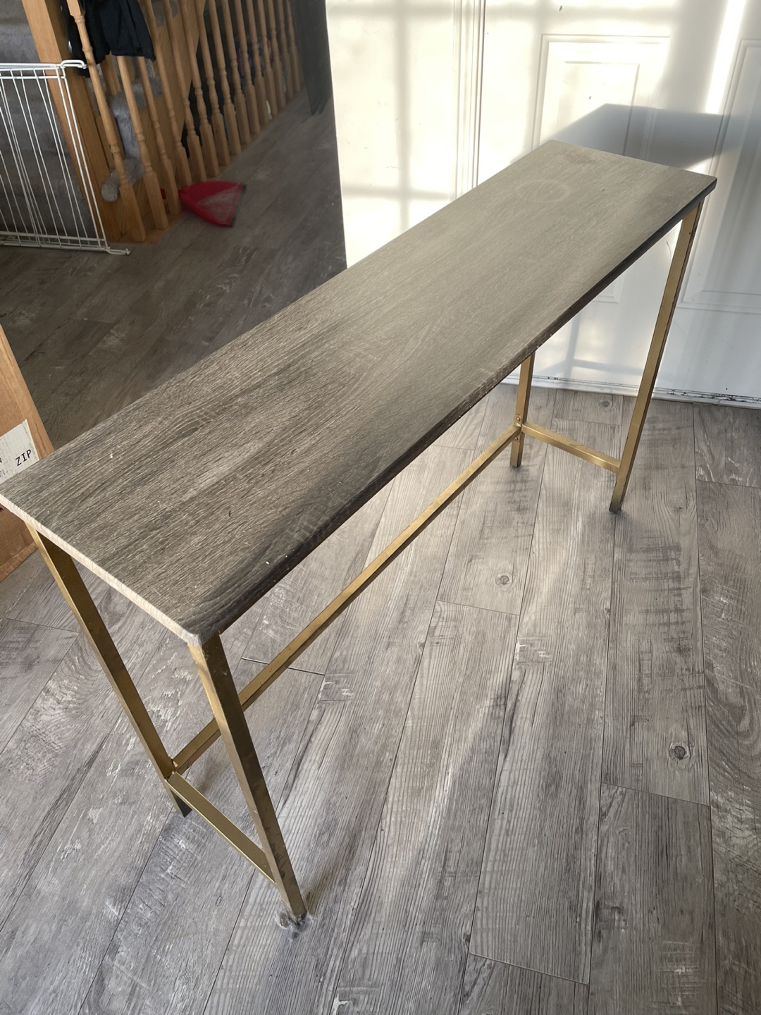 Gold Metal Frame Console Table