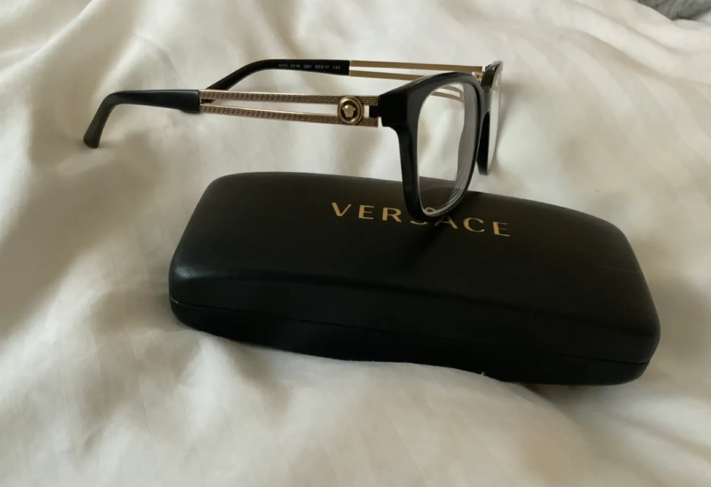 Versace eyeglasses, black and gold image indicator(2)
