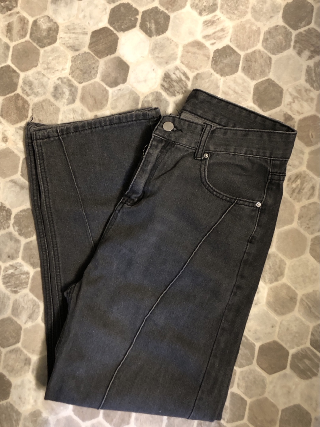 Black Panelled Jeans - photo 3