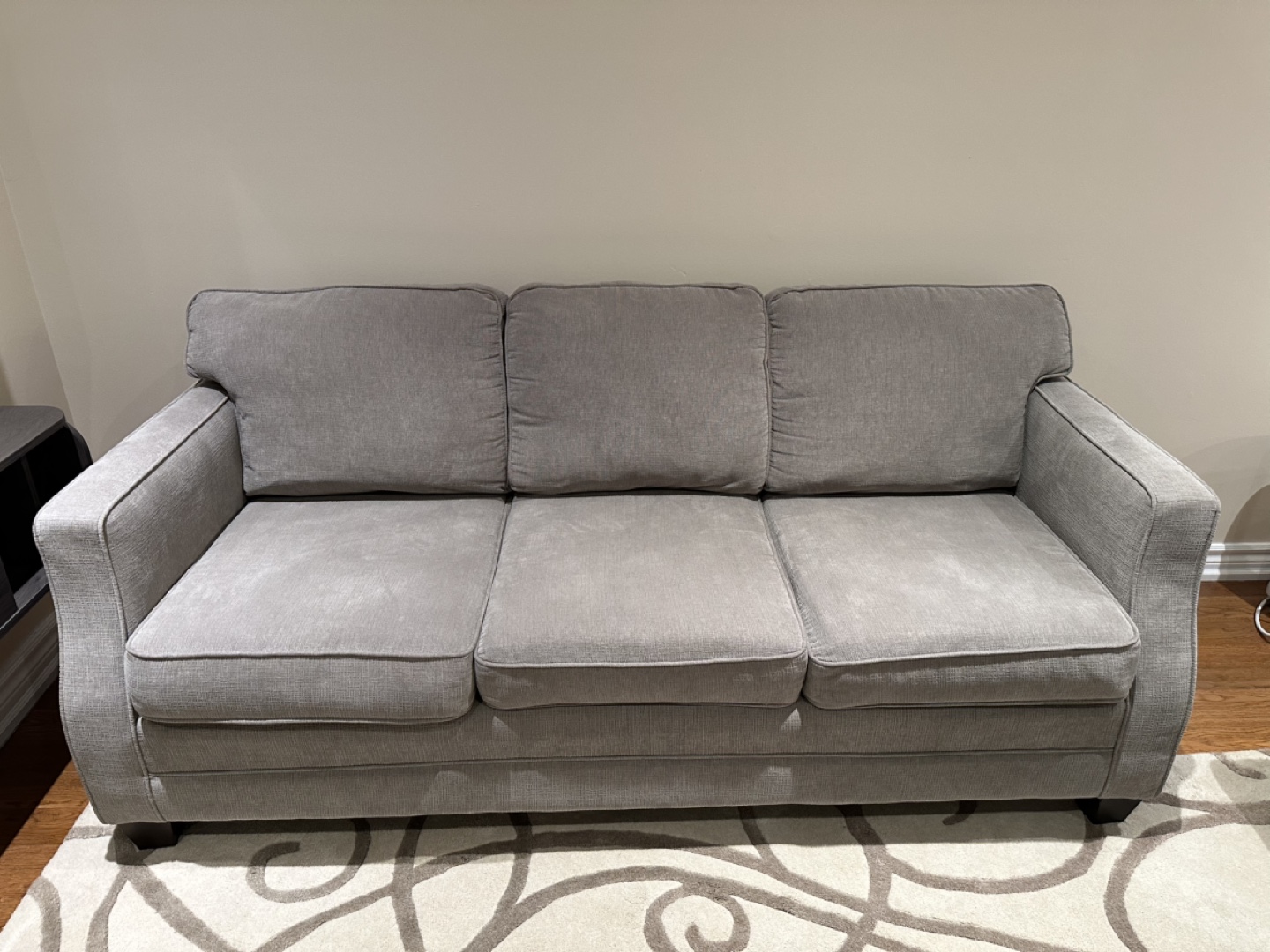 Grey Fabric Three Seater Sofa - photo 2