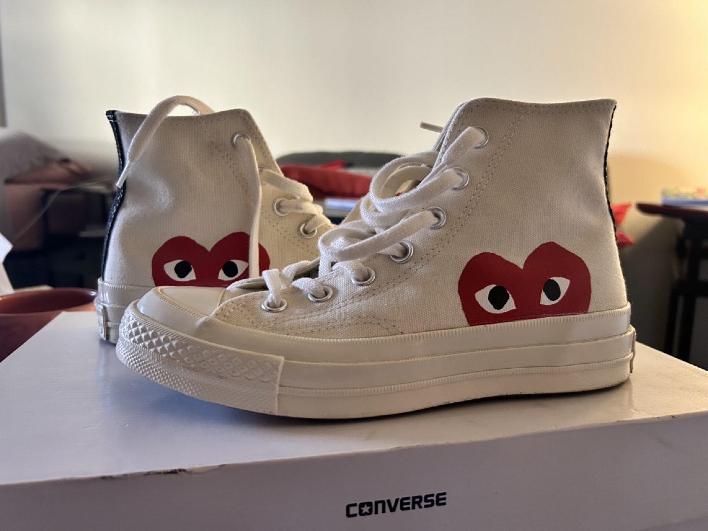 Converse x Comme des Garçons PLAY Chuck Taylor High Top Sneakers - photo 3
