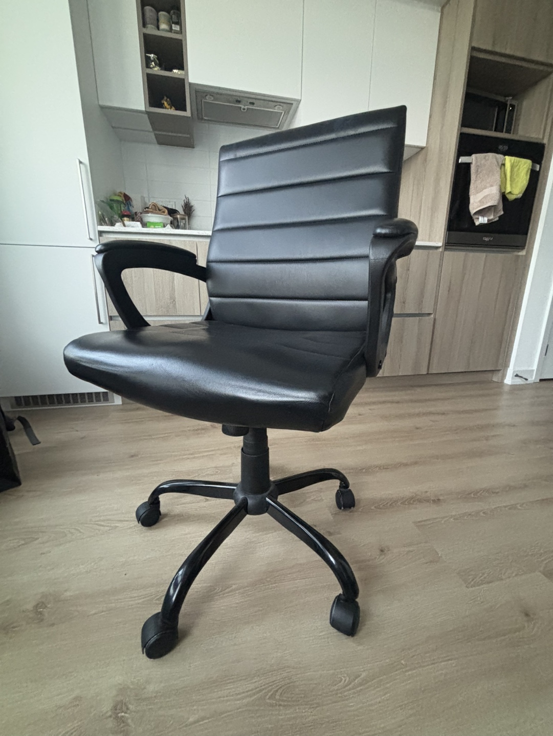 Black Office Chair with Wheels