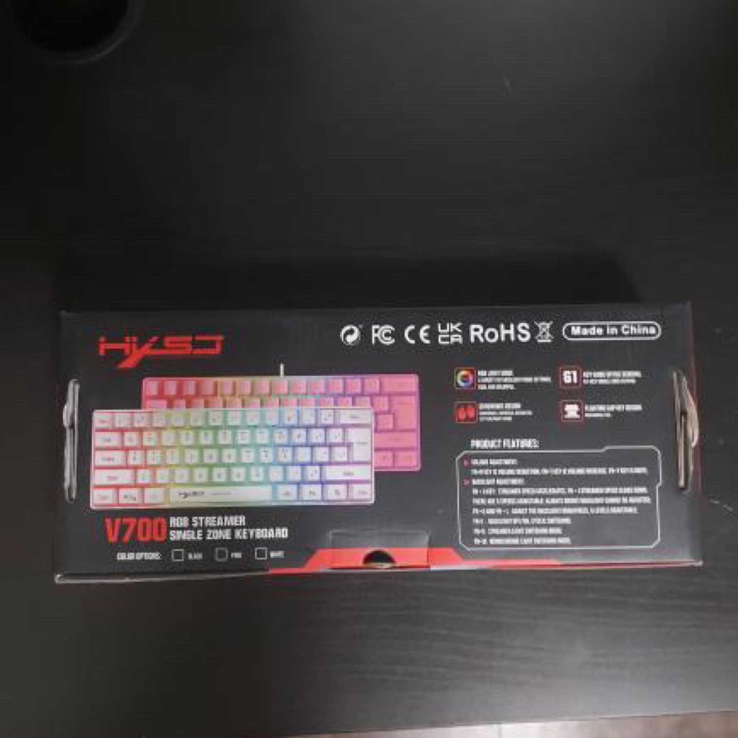 Hyso V700 RGB Wired Keyboard - photo 3