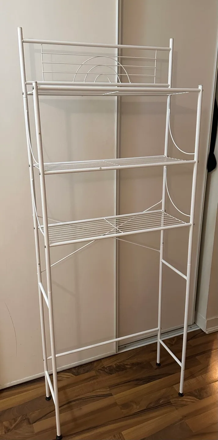 White Metal 3-Tier Shelf thumbnail