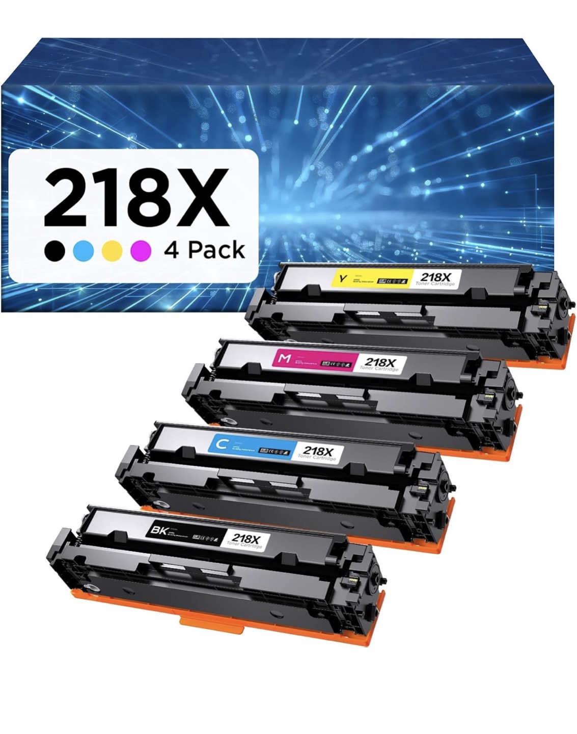 HP Color LaserJet Pro 218X Toner Cartridge 4-Pack