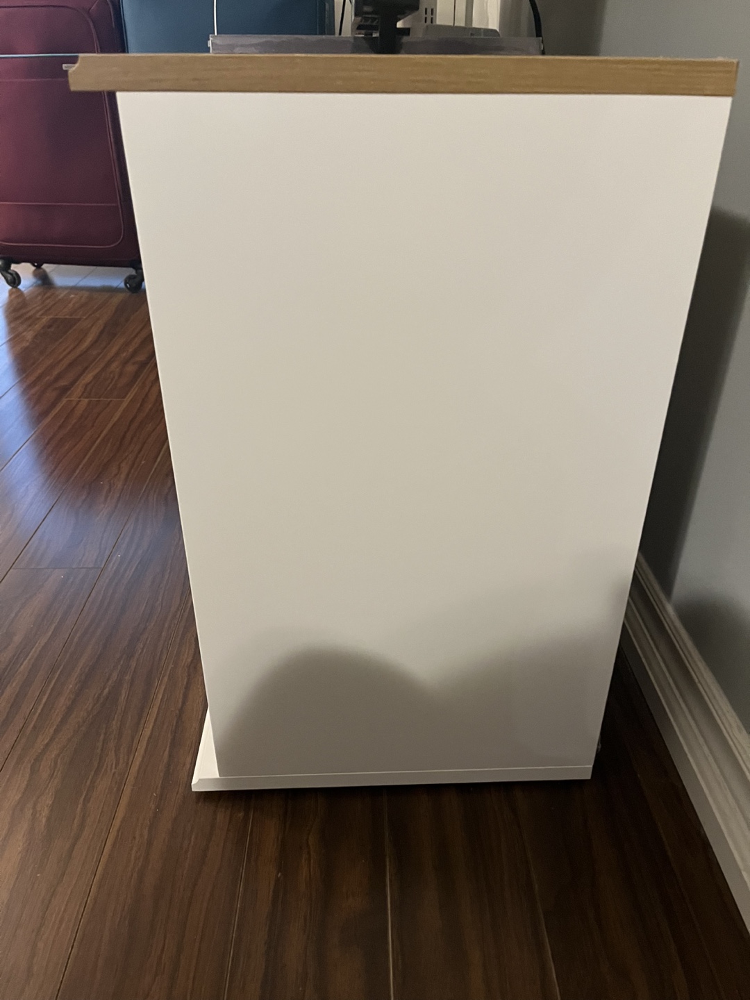 White and Wood TV Bench/Storage Unit - photo 3