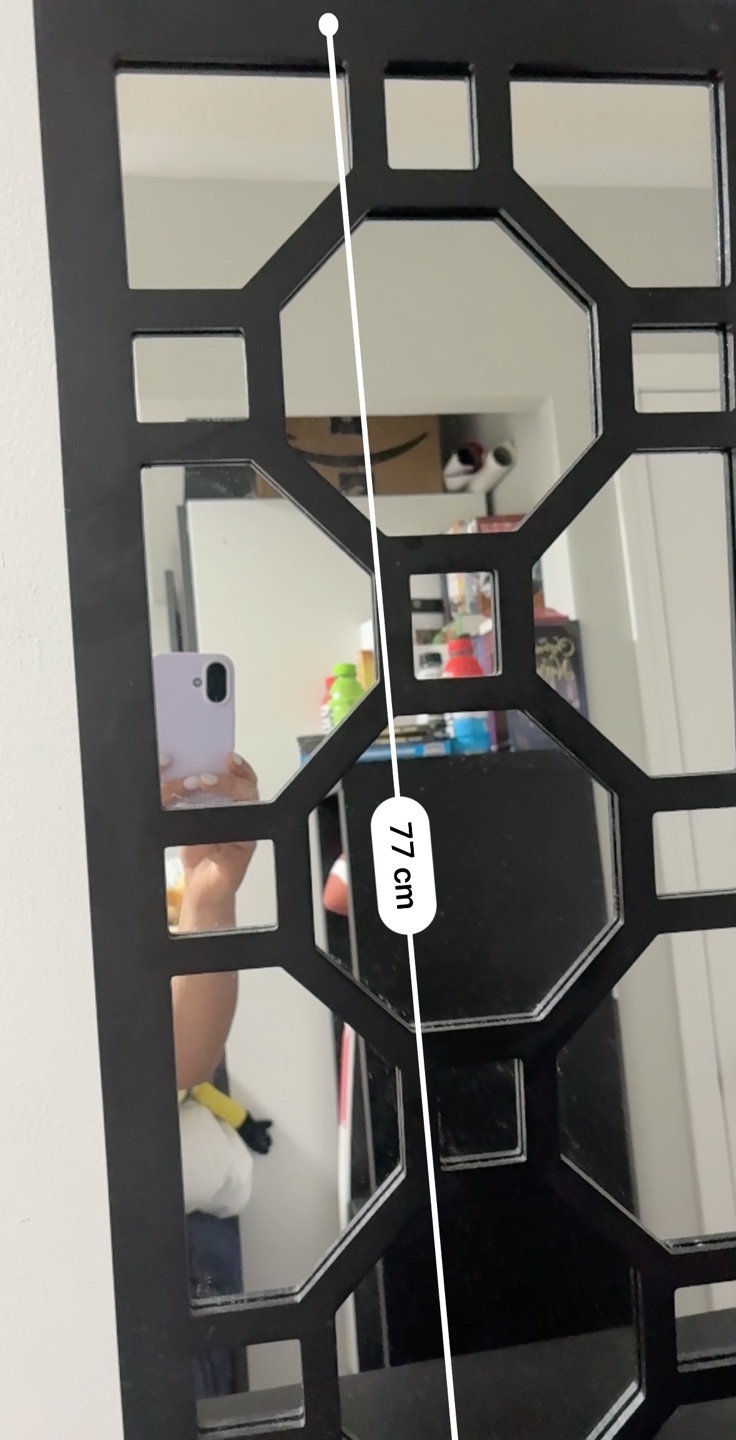 Black Geometric Wall Mirror - photo 2