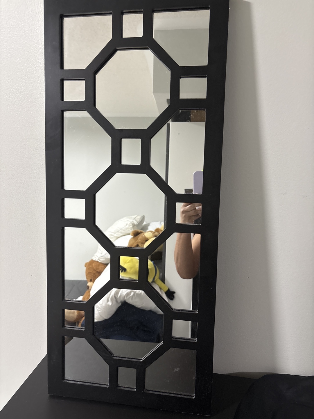 Black Geometric Wall Mirror