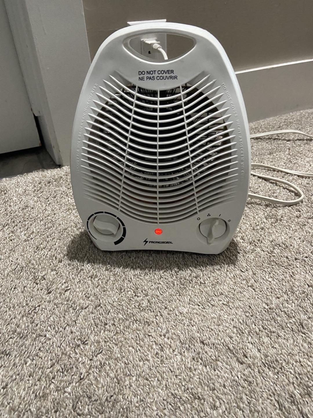 Two Electric Heaters - One Black, One White