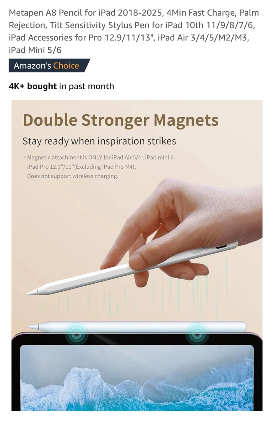 Metapen A8 Stylus for iPad - White image indicator(10)