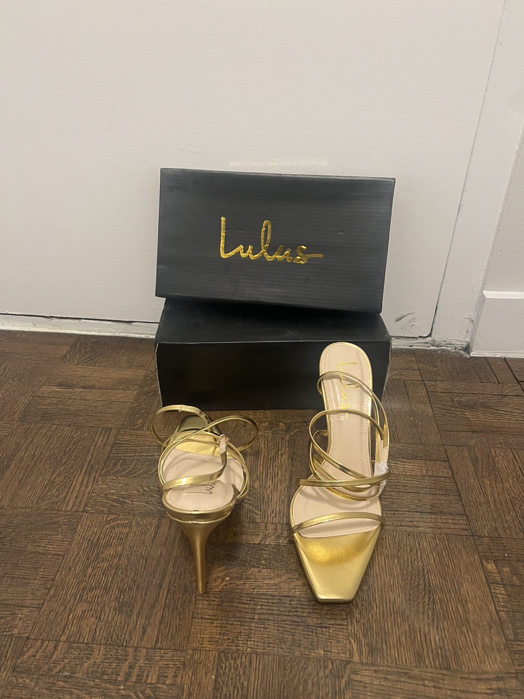 Lulus Gold Stiletto Heels