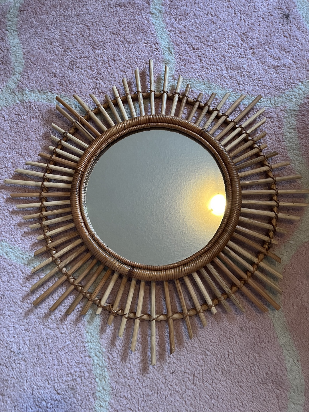 Rattan Sun Mirror