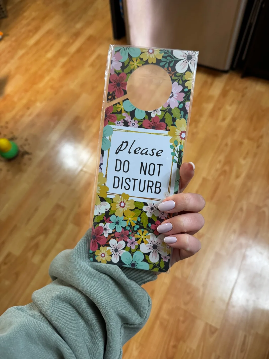 Floral Do Not Disturb/Welcome Door Hanger (1) image indicator(2)