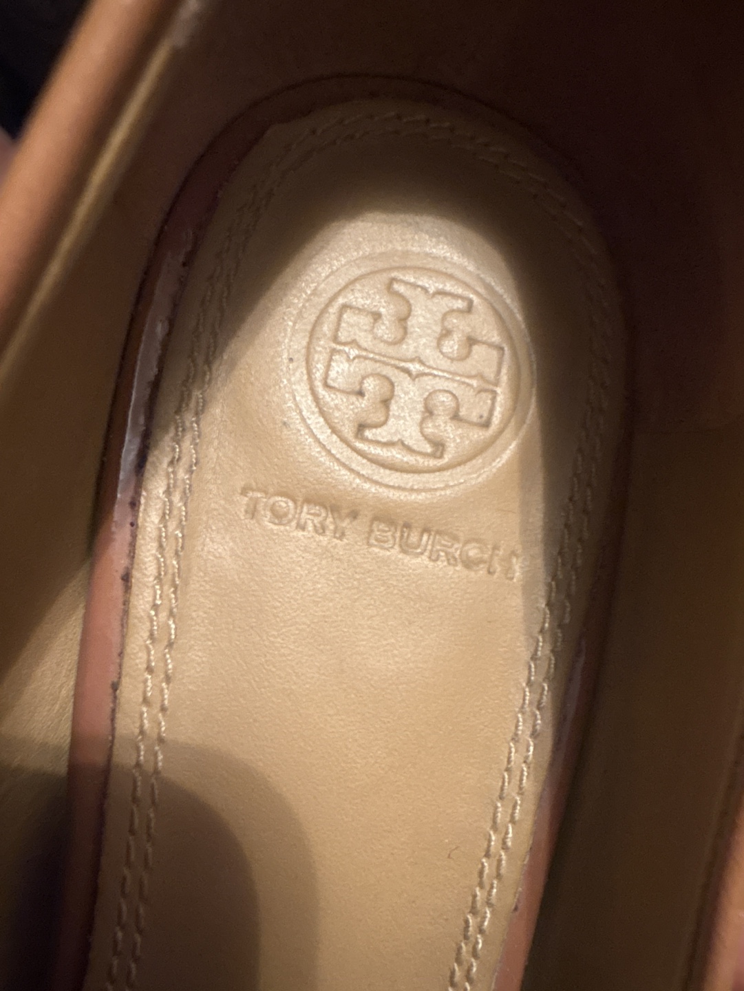 Tory Burch Brown Leather Block Heel Pumps - Size 7.5 - photo 3