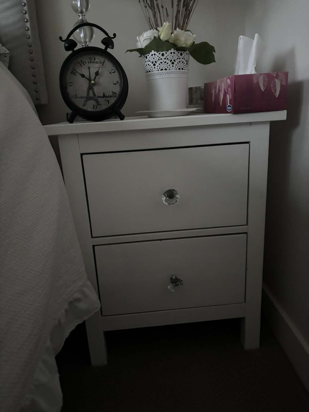 Pair -2 White Two-Drawer Nightstands - photo 2