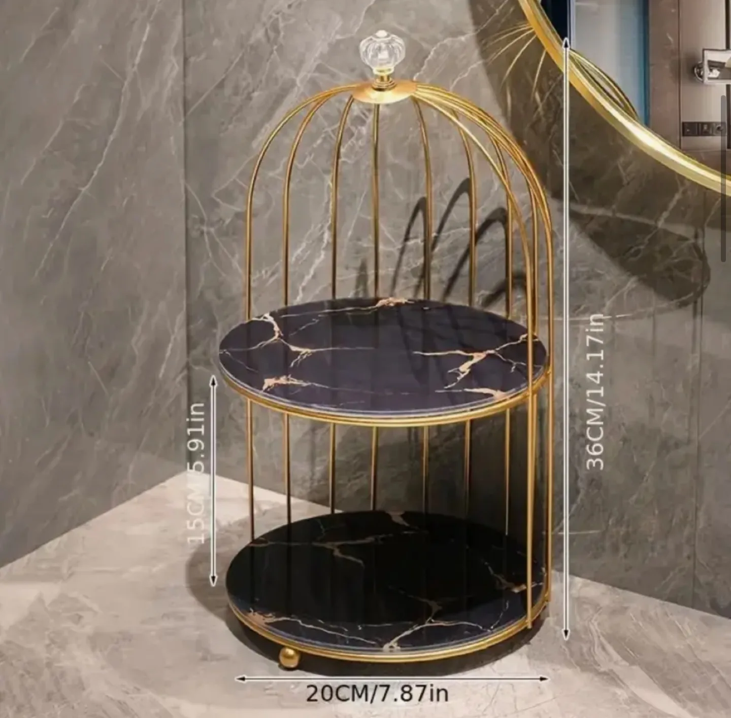 Two-Tiered Makeup/ bathroom organizer or home decor image indicator(3)