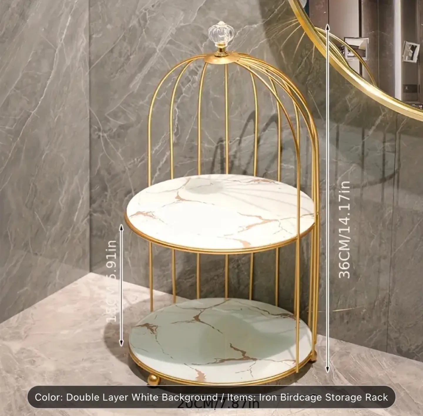 Two-Tiered Makeup/ bathroom organizer or home decor image indicator(2)