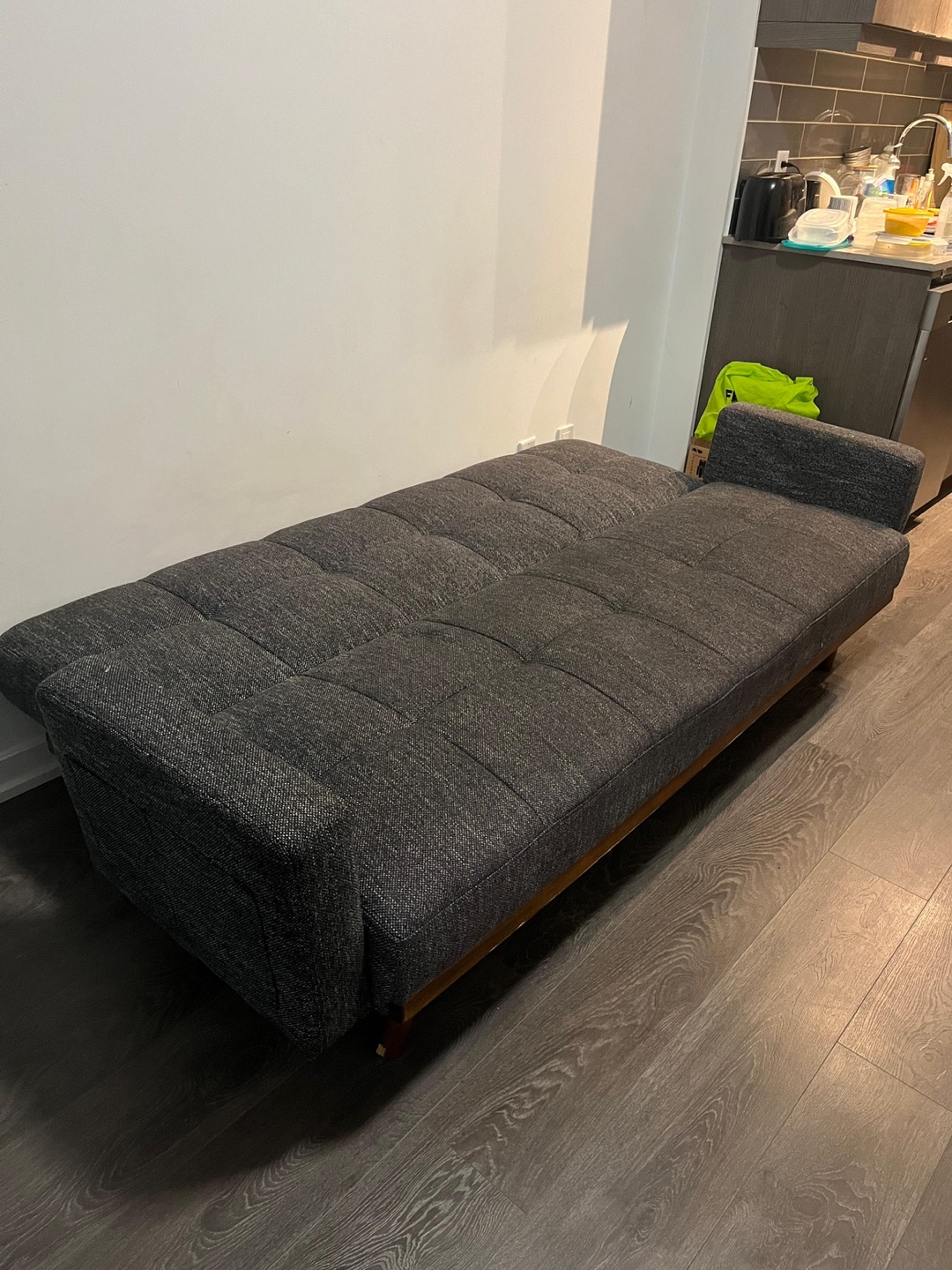 Dark Grey Futon Sofa Bed