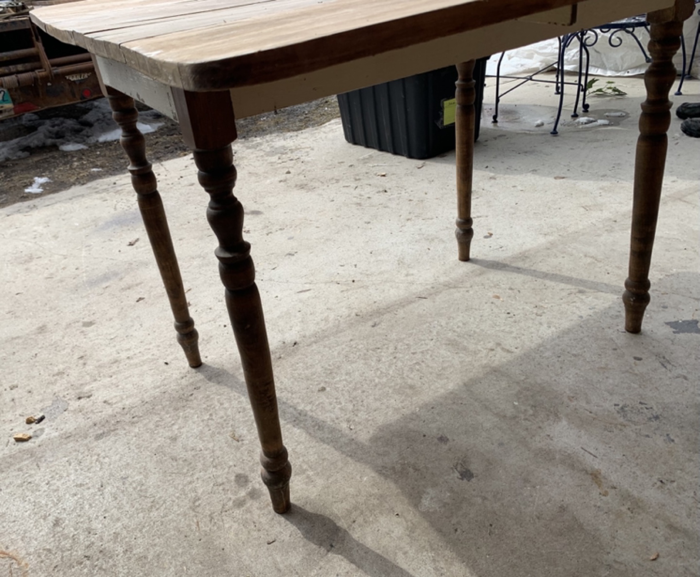 ANTIQUE DROP LEAF TABLE - photo 5