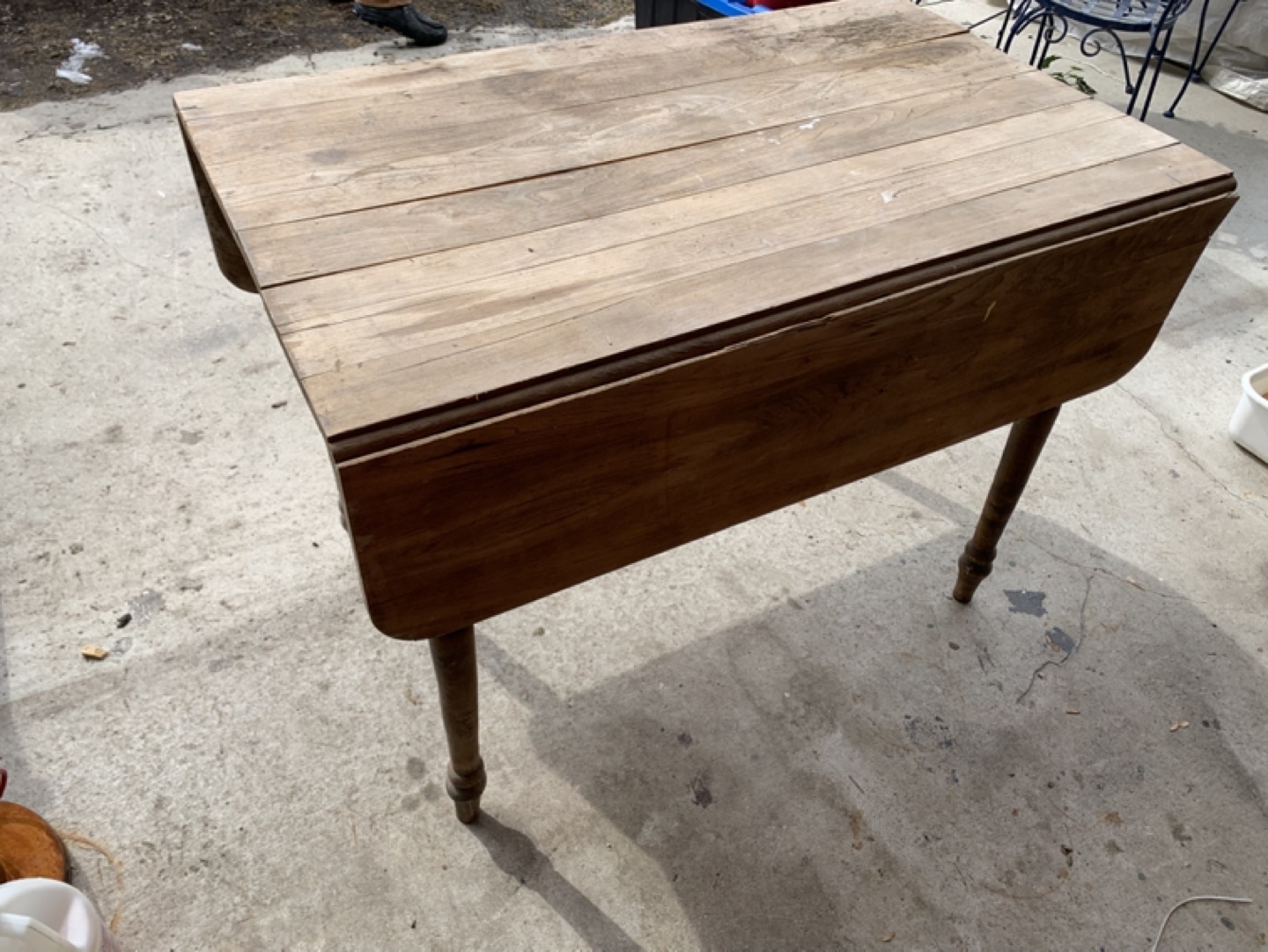 ANTIQUE DROP LEAF TABLE - photo 3