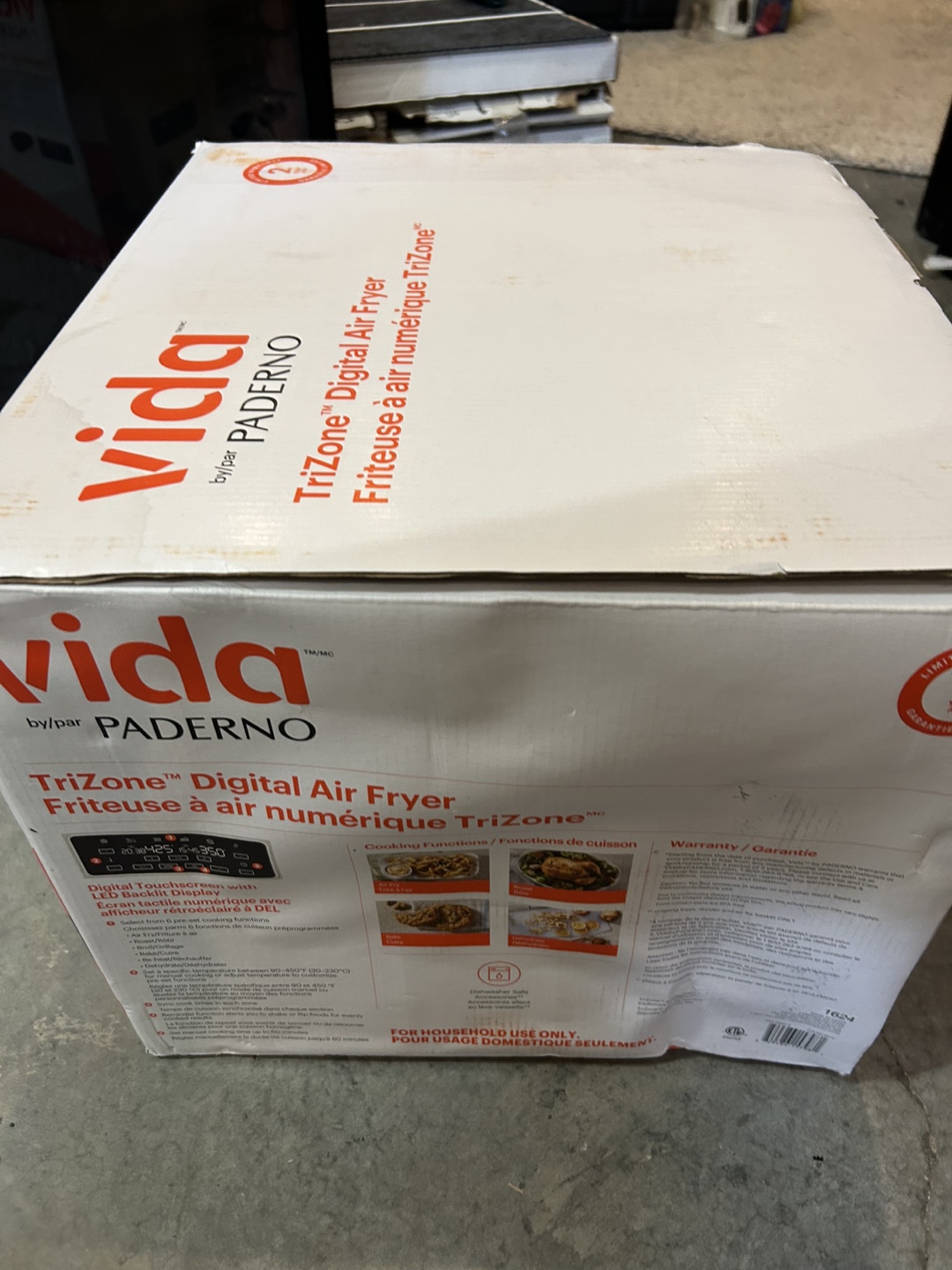 Paderno Vida TriZone Digital Air Fryer - New in Box - photo 3