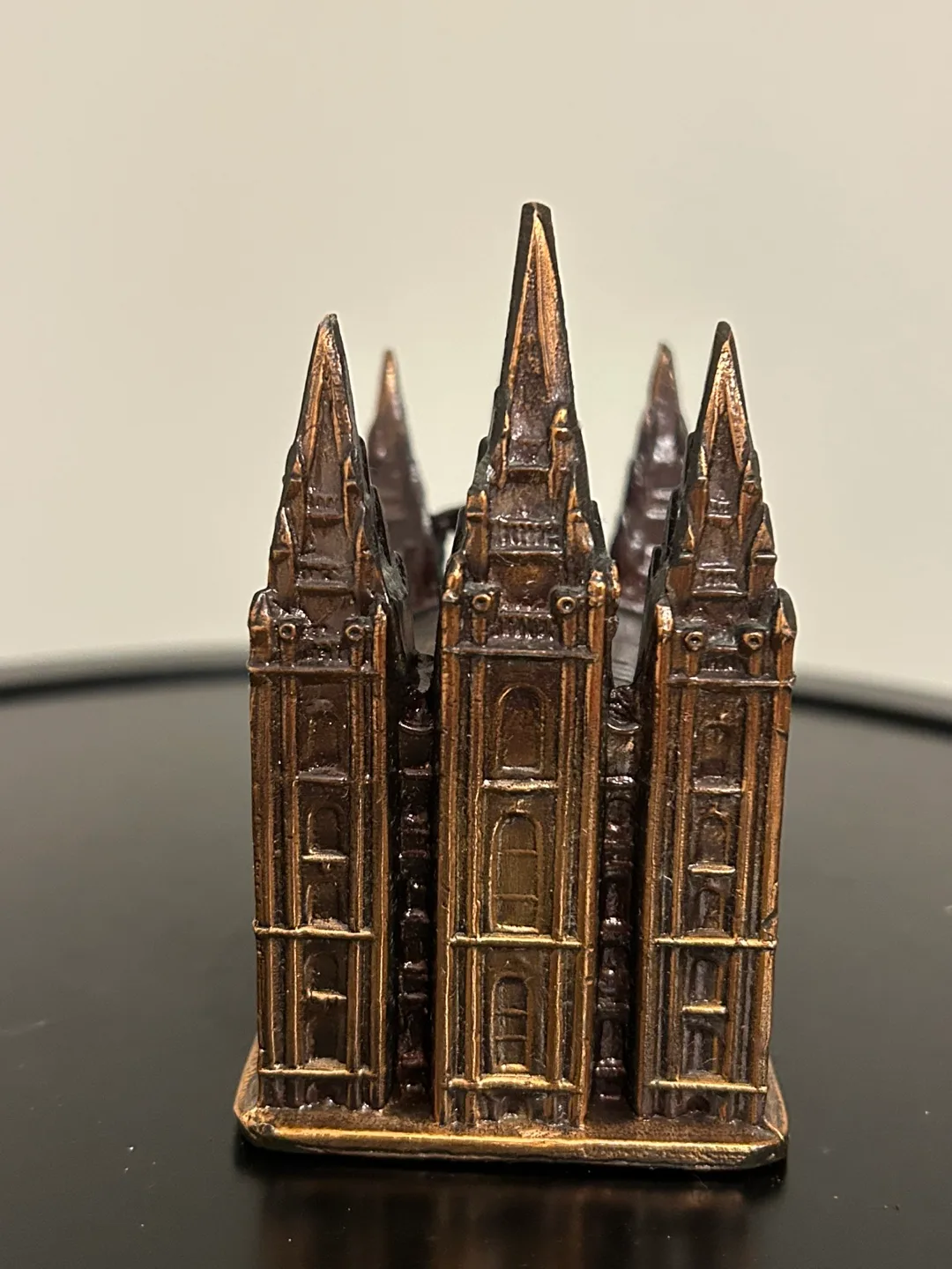 Vintage Church Bronze Tone Cast Metal 4” 💚 image indicator(5)