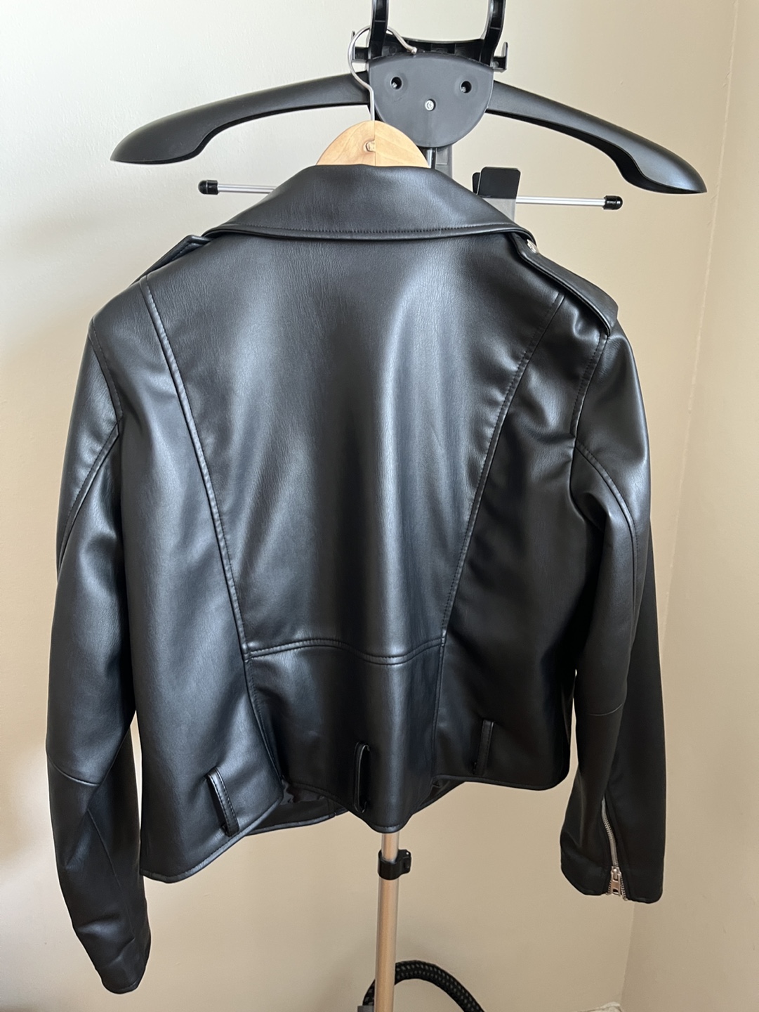 ZARA Biker Leather Jacket (Black) - photo 4