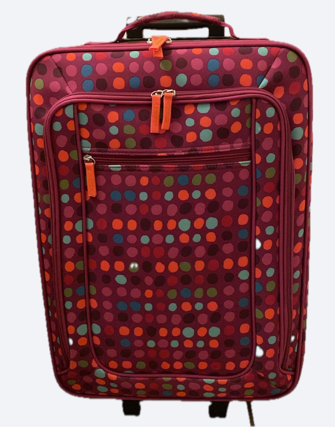 Rolling Carryon Suitcase - Multicoloured Polka Dot
