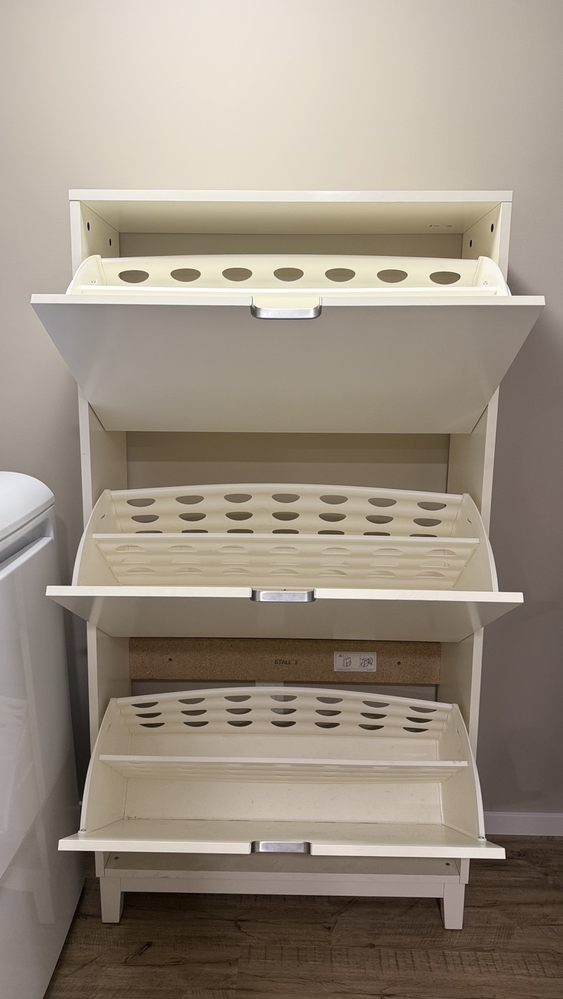 White 3-Tier Shoe Cabinet - photo 2