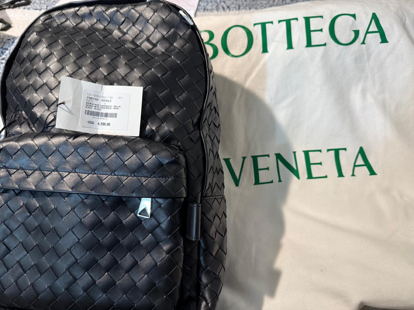 Bottega Veneta Intrecciato Leather Backpack
