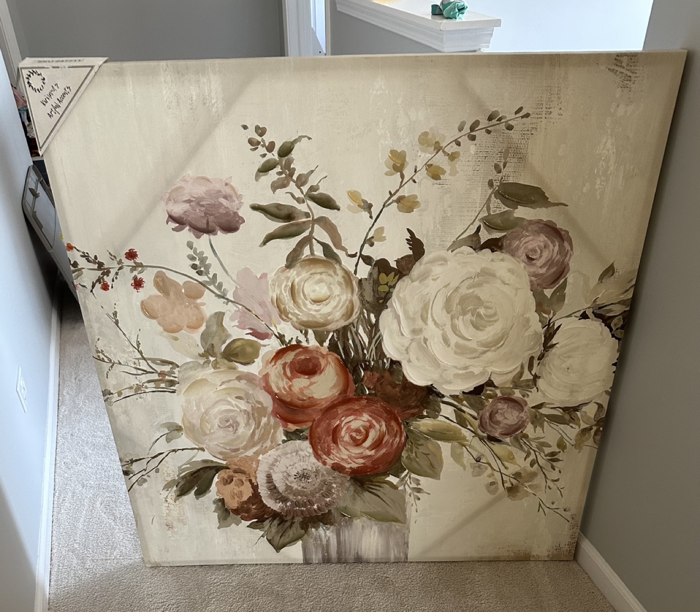 Canvas floral wall art