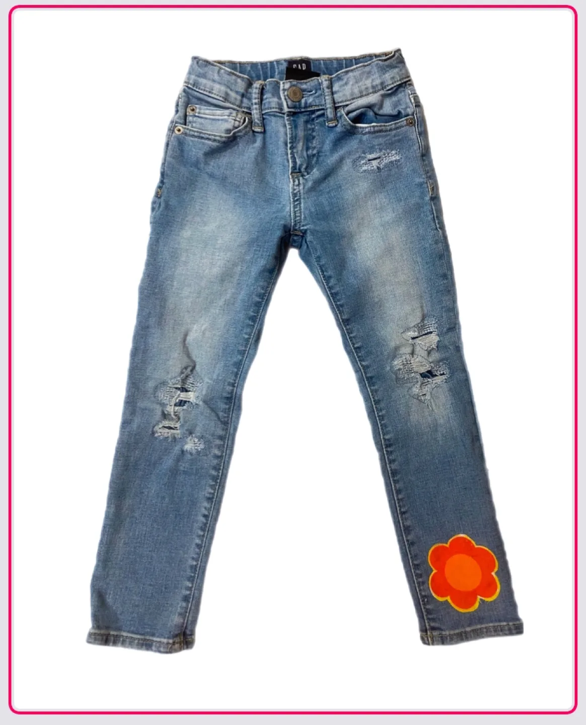 Gap Kids Size 5 Jeans with Vintage Patches image indicator(3)