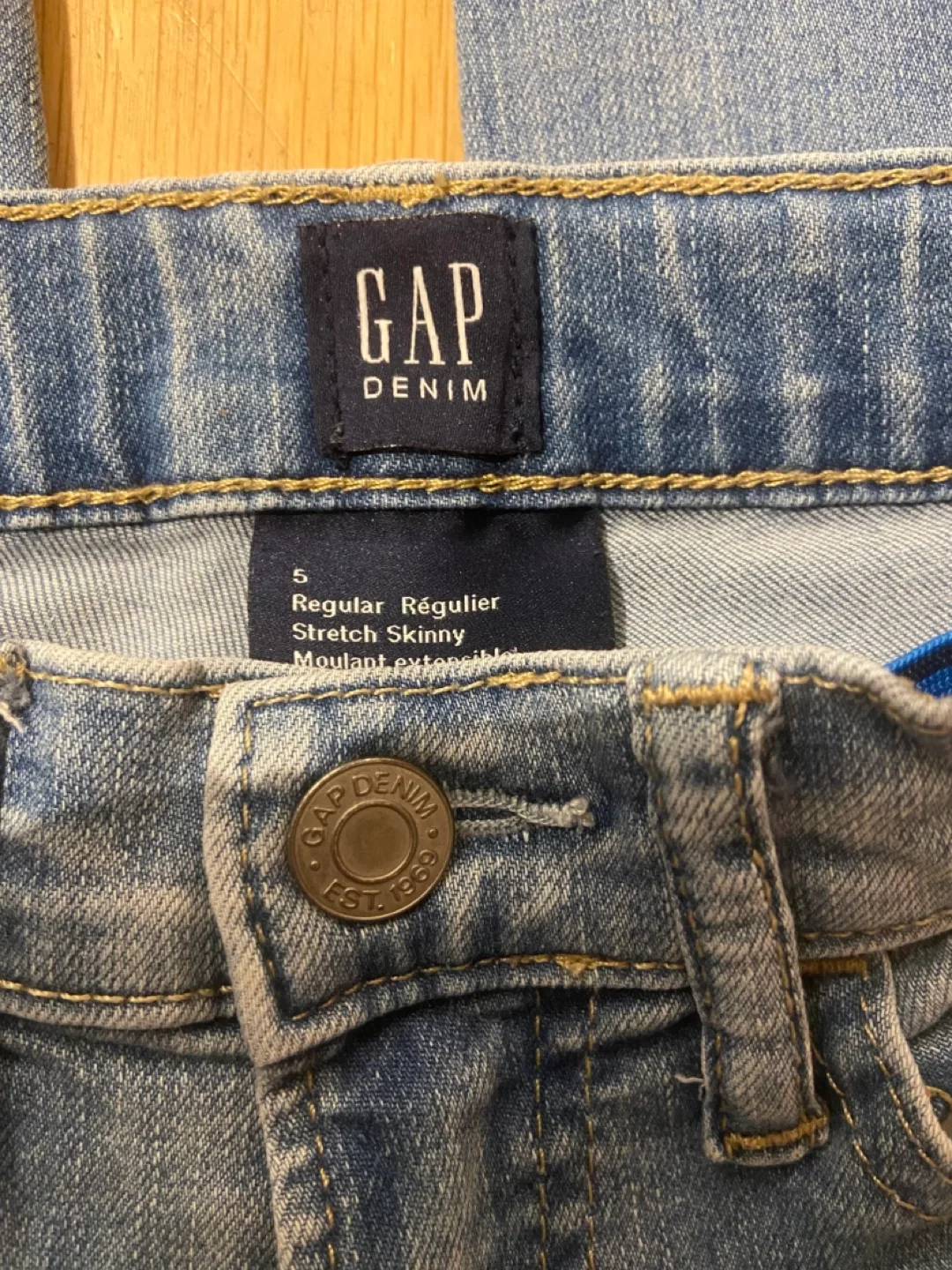 Gap Kids Size 5 Jeans with Vintage Patches image indicator(4)
