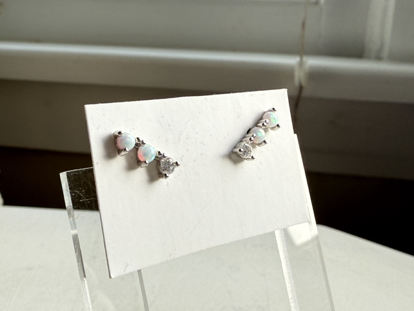 Park and Buzz Opal Sterling Silver Earrings