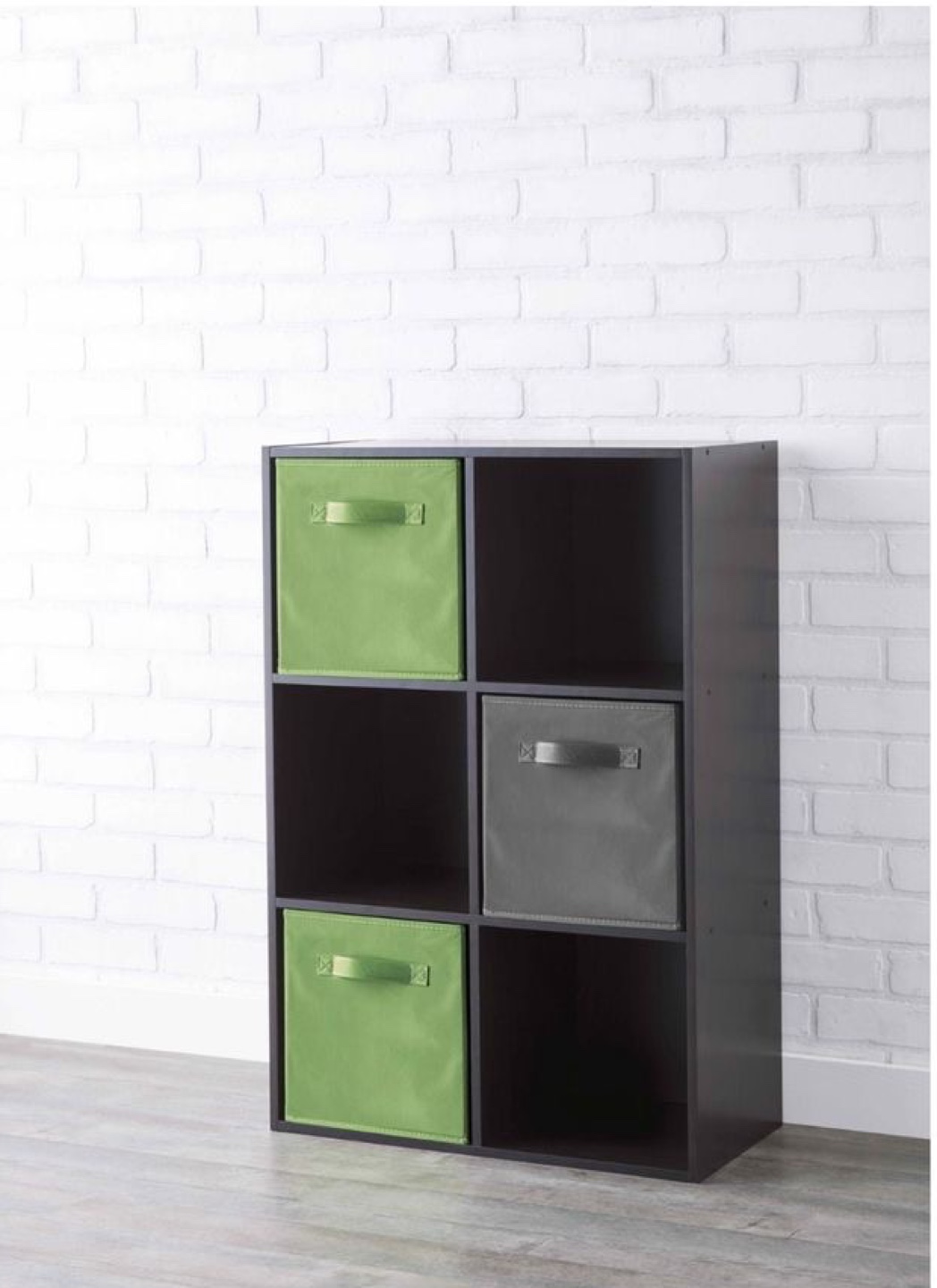 Mainstays 6-Cube Organizer with Fabric Bins