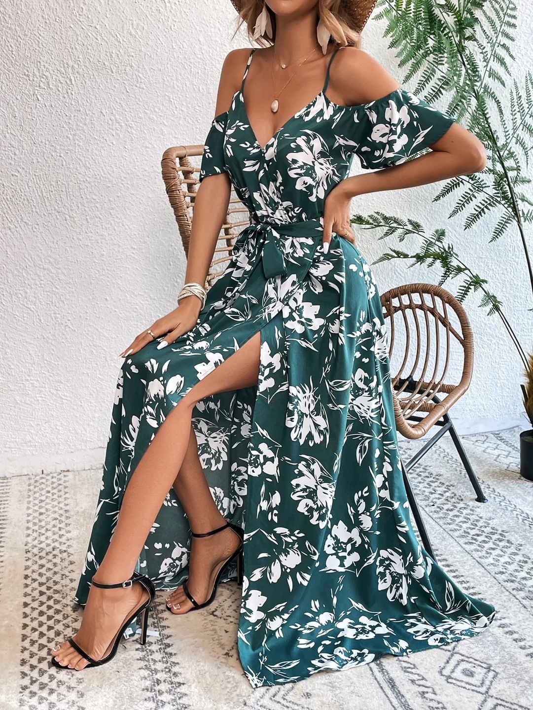 Green Floral Maxi Dress - photo 2