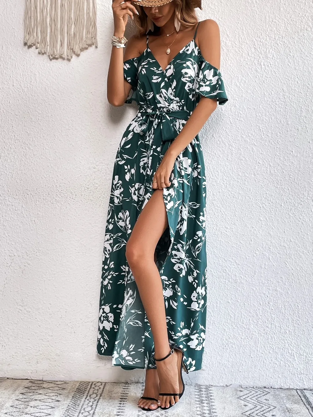 Green Floral Maxi Dress thumbnail