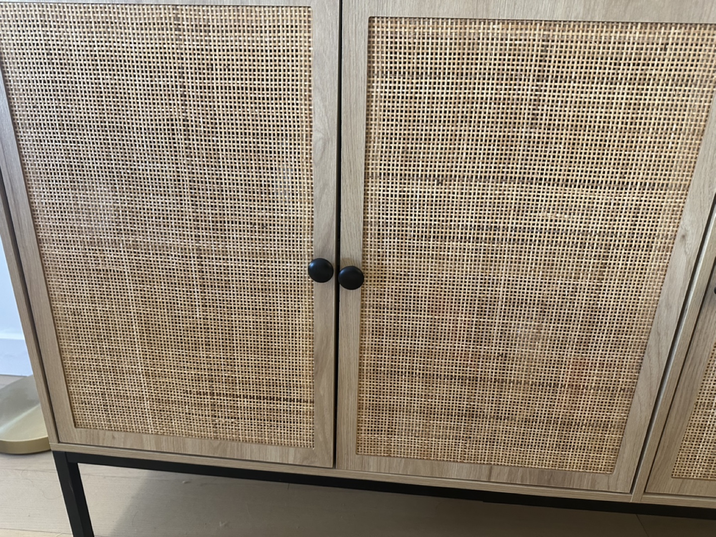 Mid-Century Modern Rattan Cabinet - photo 2