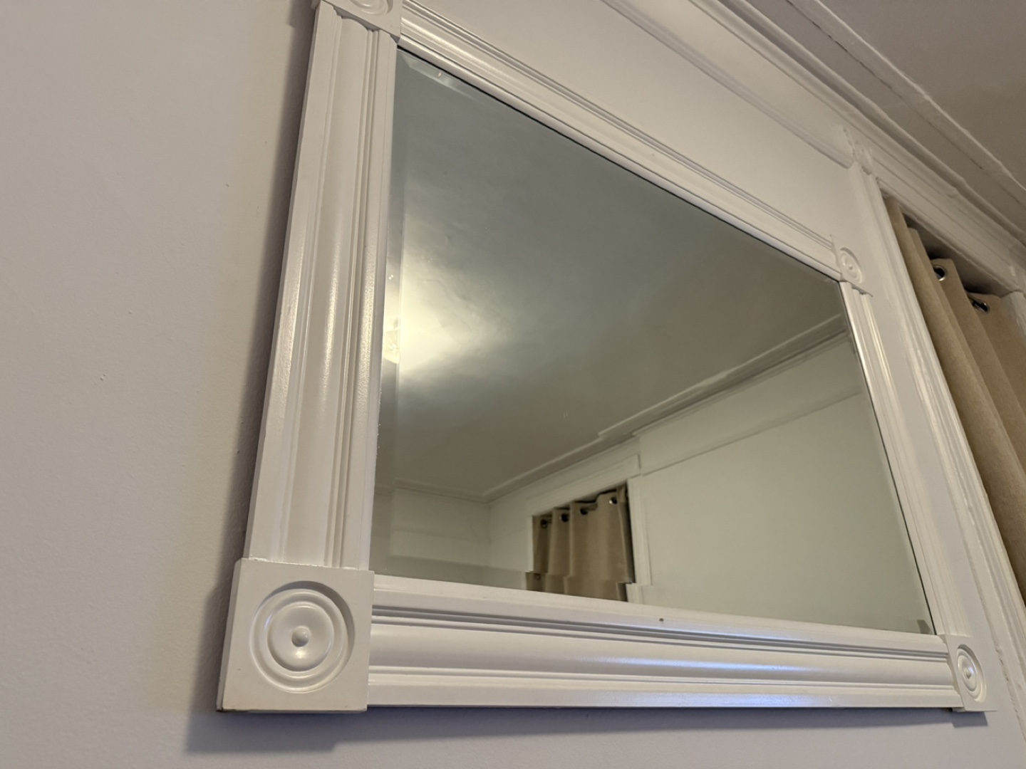 White Framed Wall Mirror