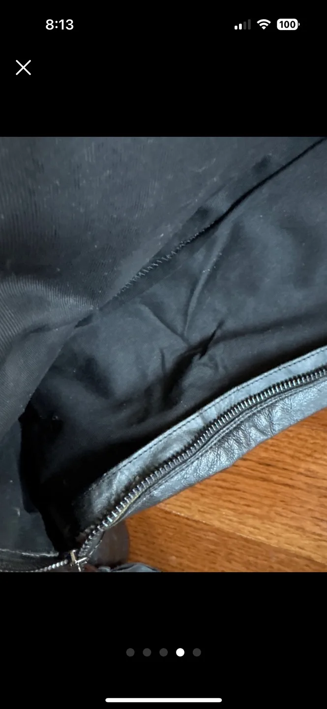 Black Leather Knee-High Boots with Tassels image indicator(4)